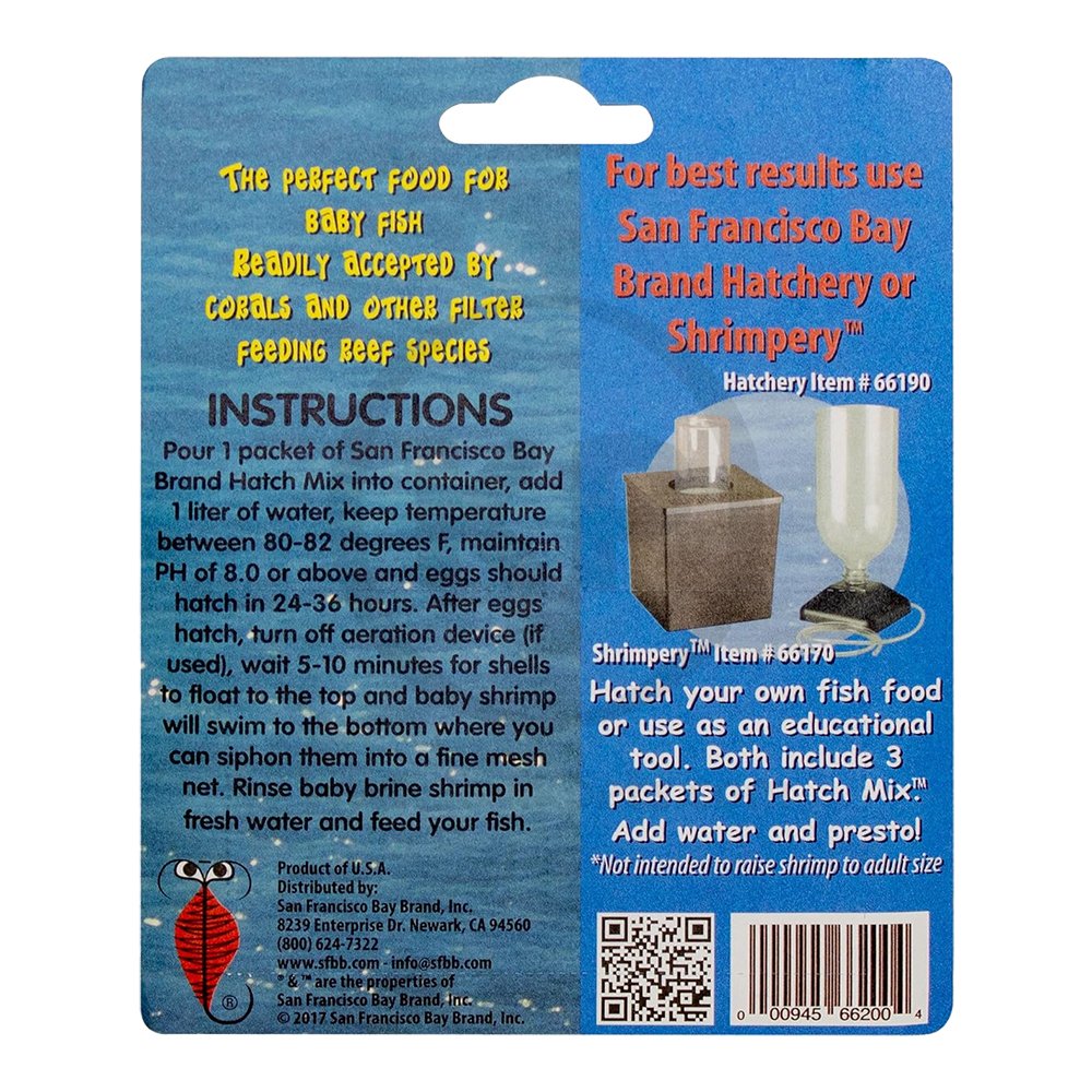 San Francisco Bay Brand Brine Shrimp Hatch Mix Fish Food Details