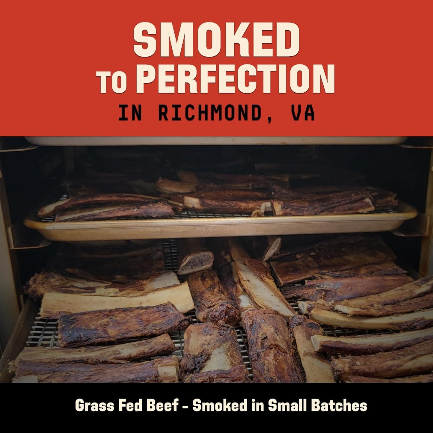 Barkworthies Naturally Smoked Rib Bones Dog Treats Medium 10 Count