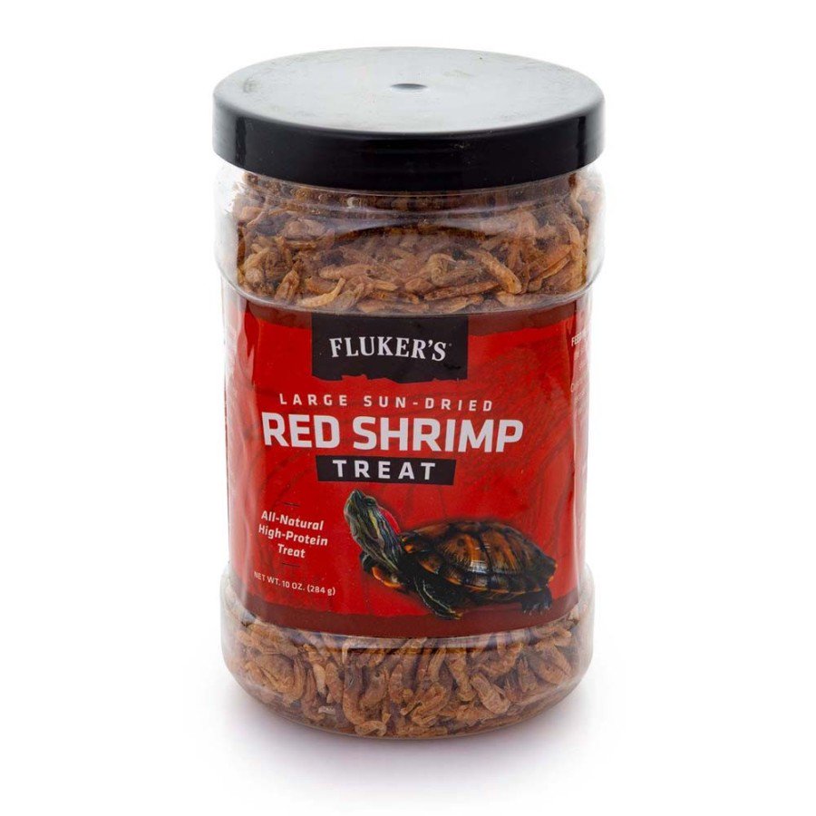 Fluker's Large Sun-Dried Red Shrimp Reptile Treat 10-oz, Kwik Pets