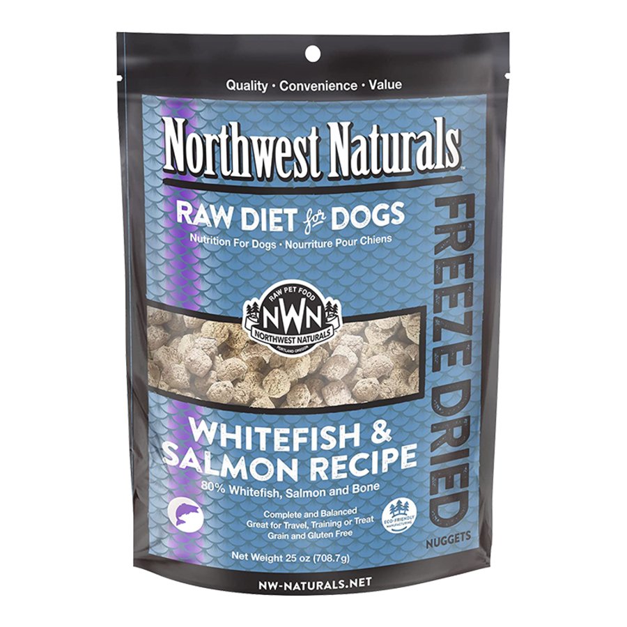 Northwest Naturals Freeze Dried Raw Diet Dog Food Whitefish & Salmon Recipe 25-oz