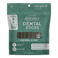 Dog Treat Naturals Dental Sticks Dog Treats Chickpea & Mint 10-oz