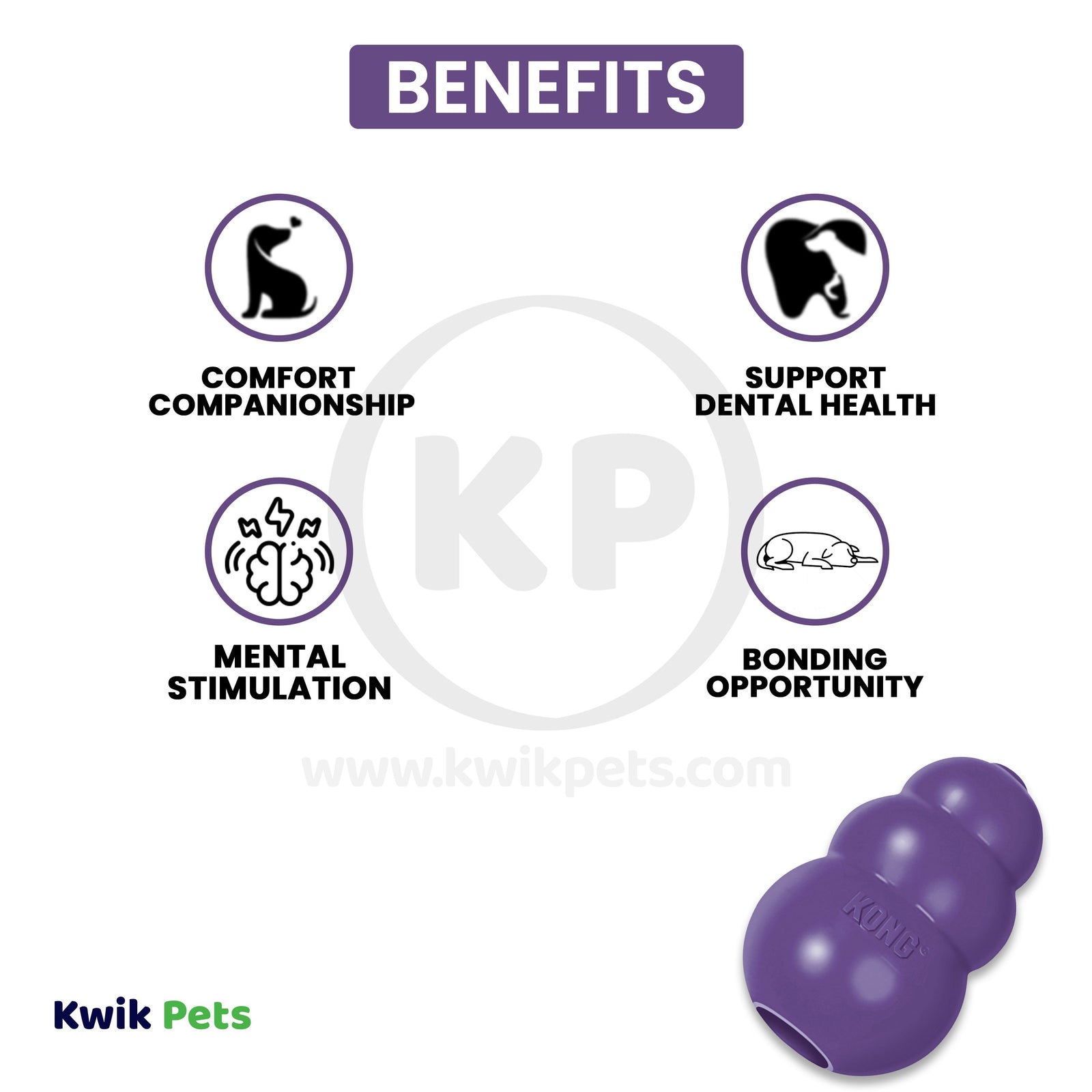 KONG Senior Dog Toy Medium, Kwik Pets