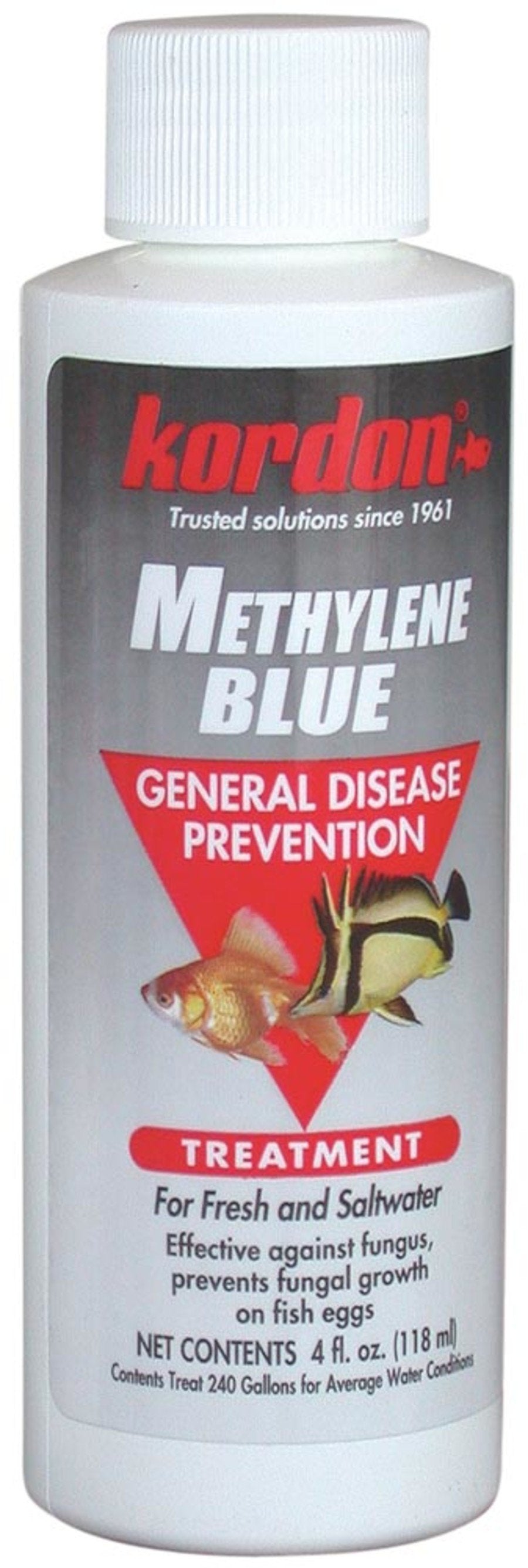 Kordon Methylene Blue General Disease Prevention Aquarium Treatment 4-oz, Kwik Pets