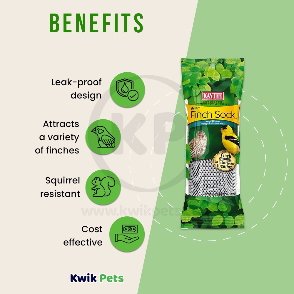 Kaytee Wild Bird Food Nyjer® Finch Sock™ Instant Feeder 13-oz, Kaytee