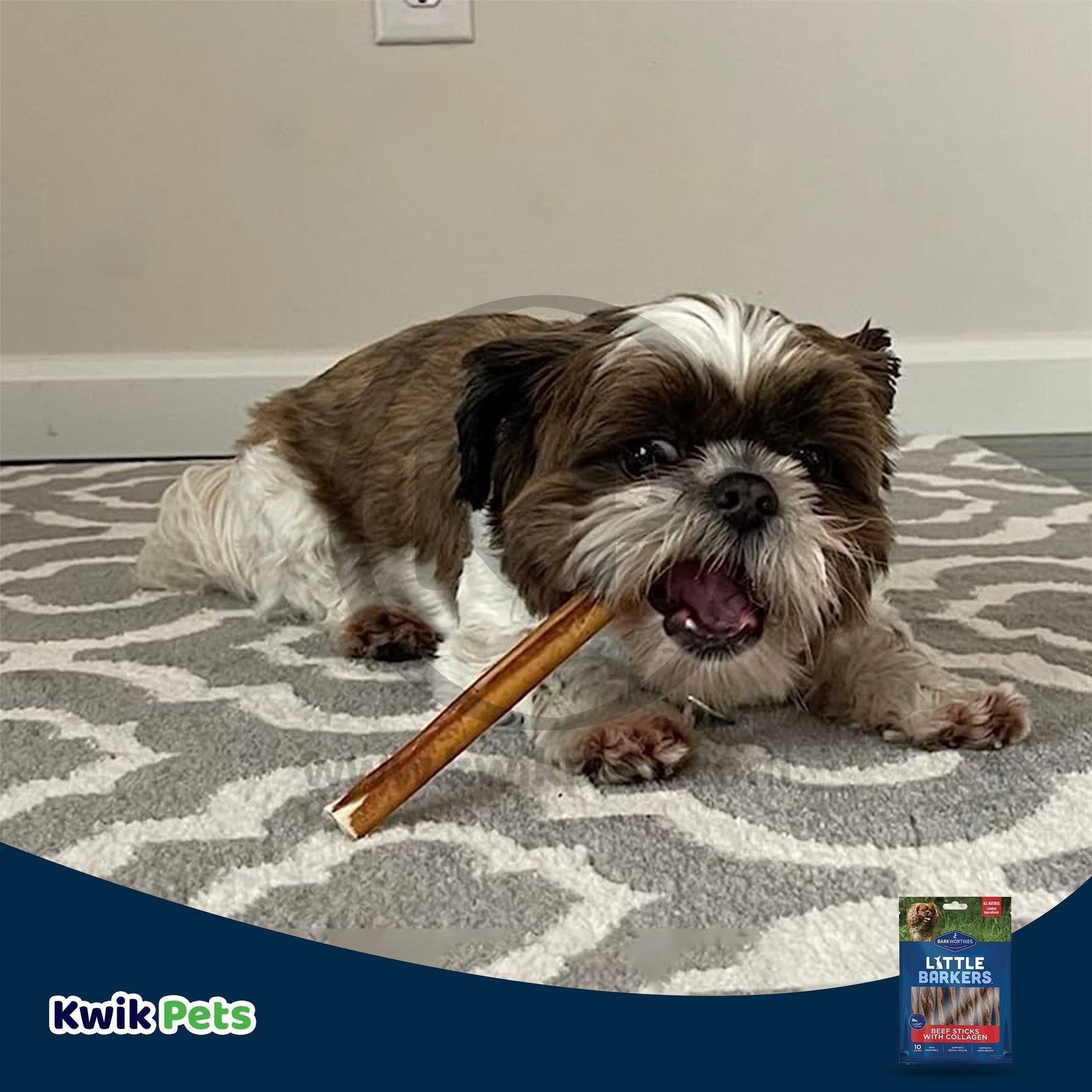 Barkworthies Little Barkers Beef Sticks with Collagen Dog Chews