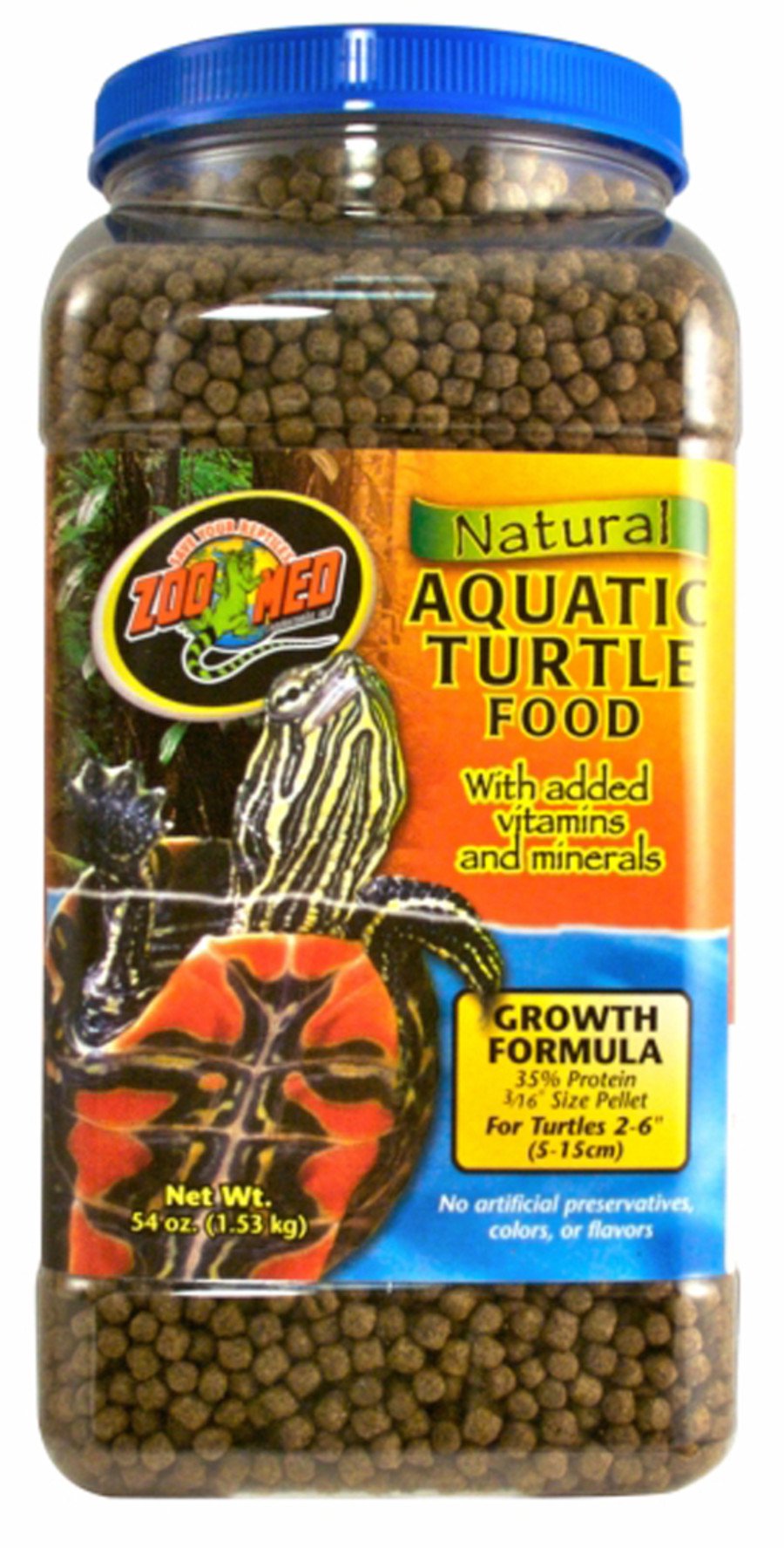 Zoo Med Natural Aquatic Turtle Dry Food Growth Formula 54-oz
