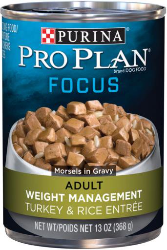Purina Pro Plan Weight Management Turkey & Rice Entrée In Gravy Adult Wet Dog Food 13-oz