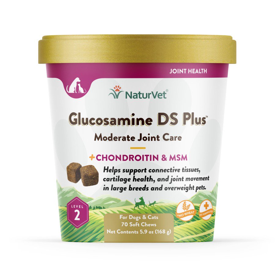 NaturVet Glucosamine-DS Plus Joint Care Soft Chews for Dogs & Cats 70 Count 5.9-oz