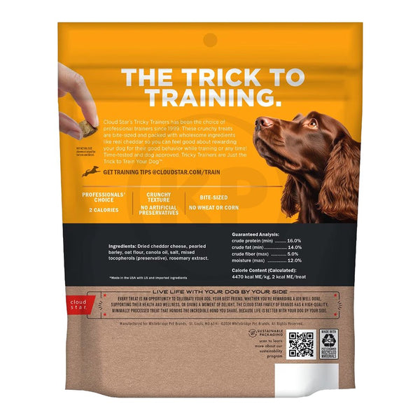 Cloud Star Tricky Trainers Crunchy Training Dog Treats Cheddar 8-oz, Kwik Pets