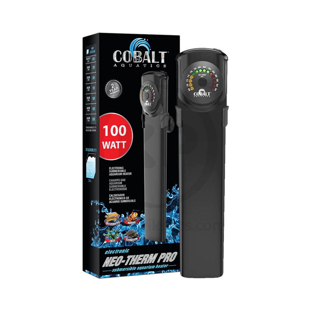 Cobalt Aquatics Neo-Therm Pro Submersible Heater 100W, Kwik Pets