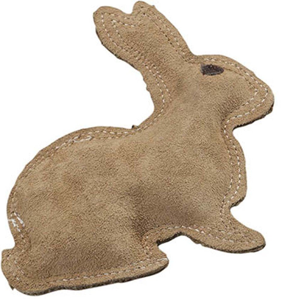 Spot Dura-Fused Leather & Jute Dog Toy Rabbit Tan Small