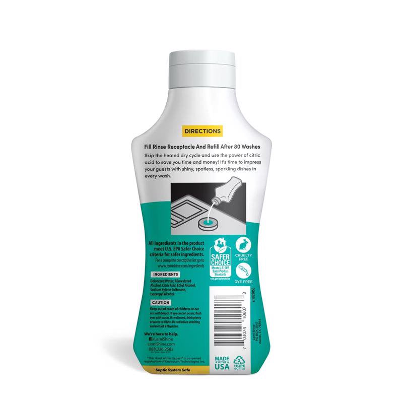 Lemi Shine Lemon Scent Gel Dishwasher Rinse Aid 8.45 oz 1 pk (020185007)