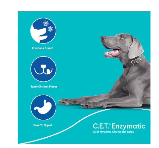 Virbac C.E.T. Enzymatic Dental Chews for Dogs Large 1.13-lb