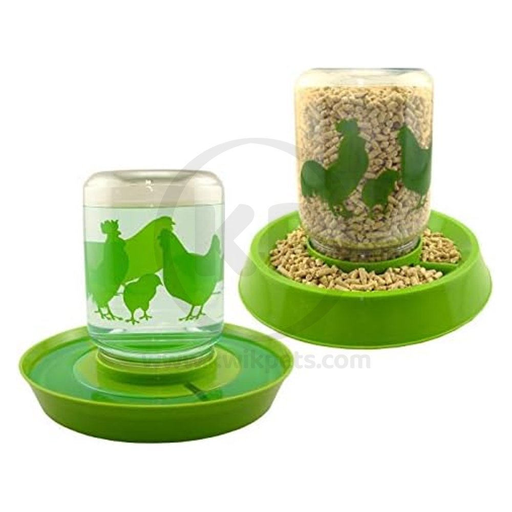 Lixit Chicken Feeder Clear Green