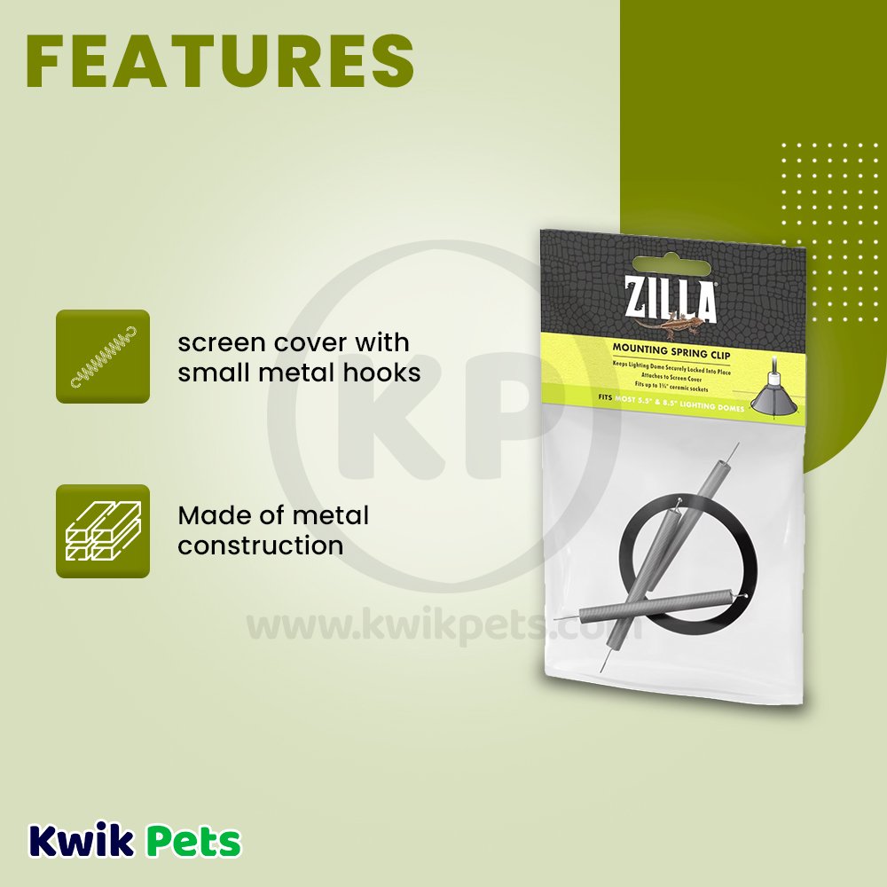 Zilla Mounting Spring Clip One Size, Zilla