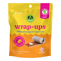 Stashios Wrap-Ups Pill Wrapper Treats for Dogs & Cats Cheese Flavor 30 Count 2-oz