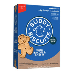 Cloud Star Buddy Biscuits Crunchy Dog Treats with Bacon & Cheese 16-oz