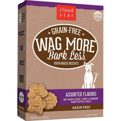 Cloud Star Wag More Bark Less Grain Free Biscuits Crunchy Dog Treats Assorted Flavors 14-oz