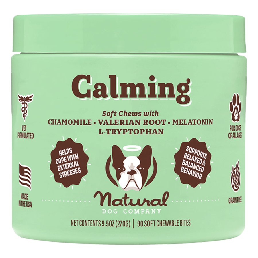 Natural Dog Company Calming Chews Anxiety & Stress Supplement for Dogs 90 Count