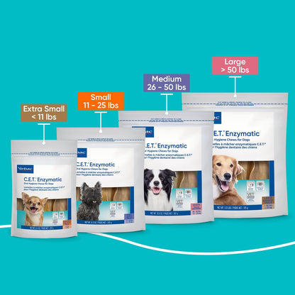Virbac C.E.T. Enzymatic Dental Chews for Dogs Small 8.5-oz