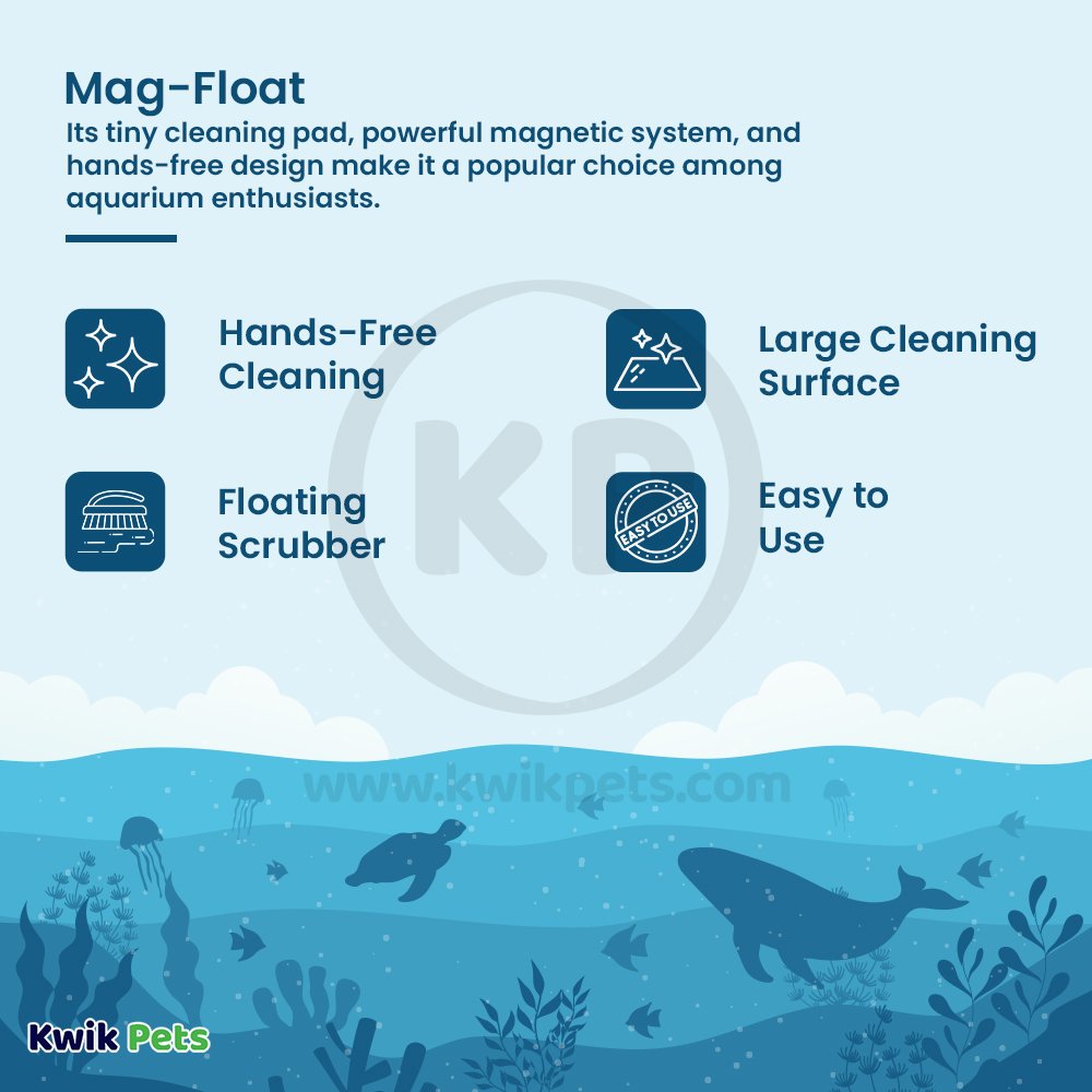 Mag-Float Floating Magnet Glass Aquarium Cleaner Nano, Kwik Pets