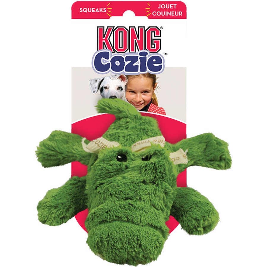 KONG Cozie Ali Alligator Plush Dog Toy Green Medium