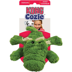 KONG Cozie Ali Alligator Plush Dog Toy Green Medium