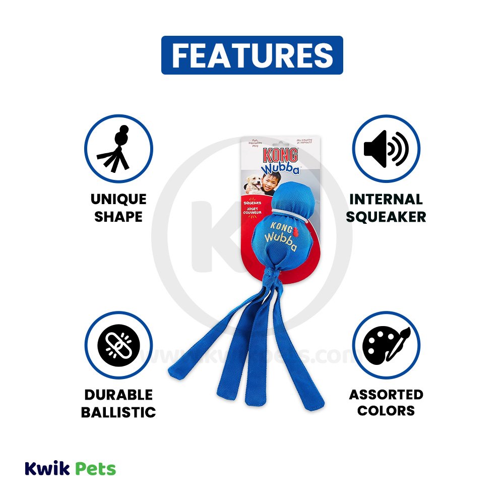 KONG Wubba Dog Toy Assorted XL, Kwik Pets