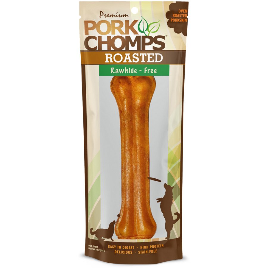 Scott Pet Premium Pork Chomps Roasted Pressed Bone Dog Treats 7-in, Kwik Pets