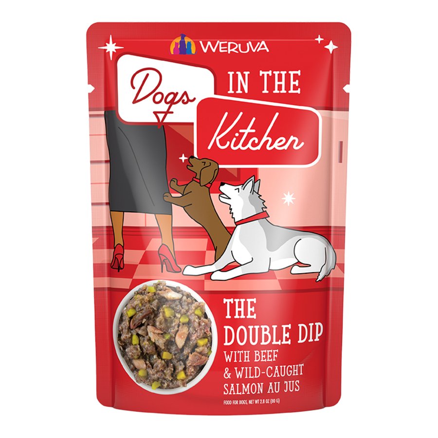 Weruva Dogs in the Kitchen The Double Dip with Beef & Wild-Caught Salmon Au Jus Wet Dog Food 2.8-oz