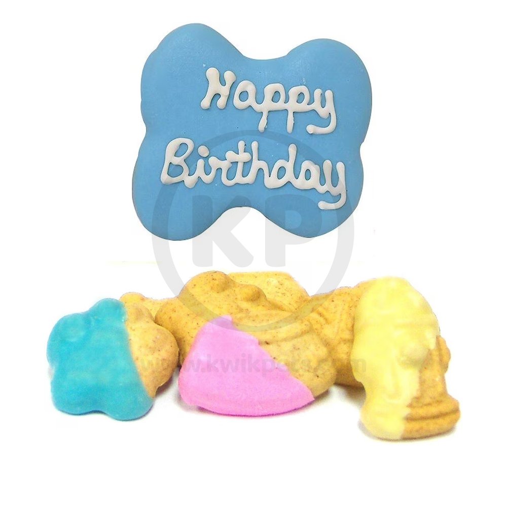 Claudia’s Canine Bakery Happy Birthday Dog Treats Blue 11-oz, Kwik Pets