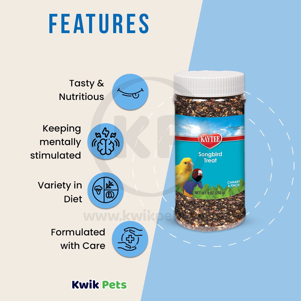 Kaytee Songbird Treat Jar Canary & Finch, 9-oz, Kaytee