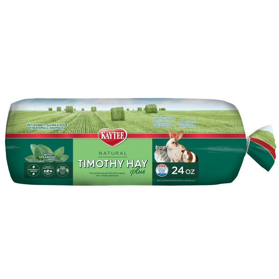 Kaytee Timothy Hay Plus Mint Small Animal Food 24-oz, Kwik Pets