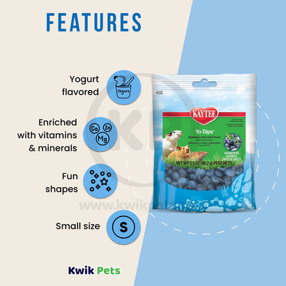 Kaytee Fiesta Yogurt Dip Hamster/Gerbil Blueberry 3.5-oz, Kaytee