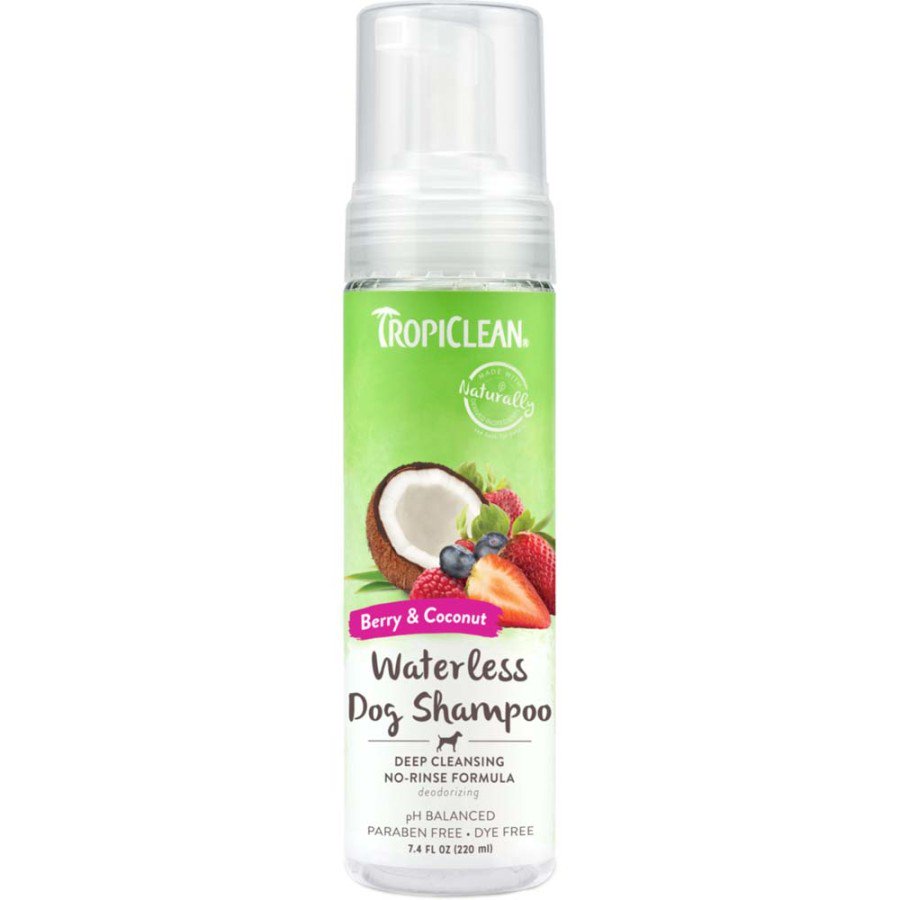 TropiClean Berry & Coconut No Rinse Waterless Shampoo for Dogs 7.4-oz