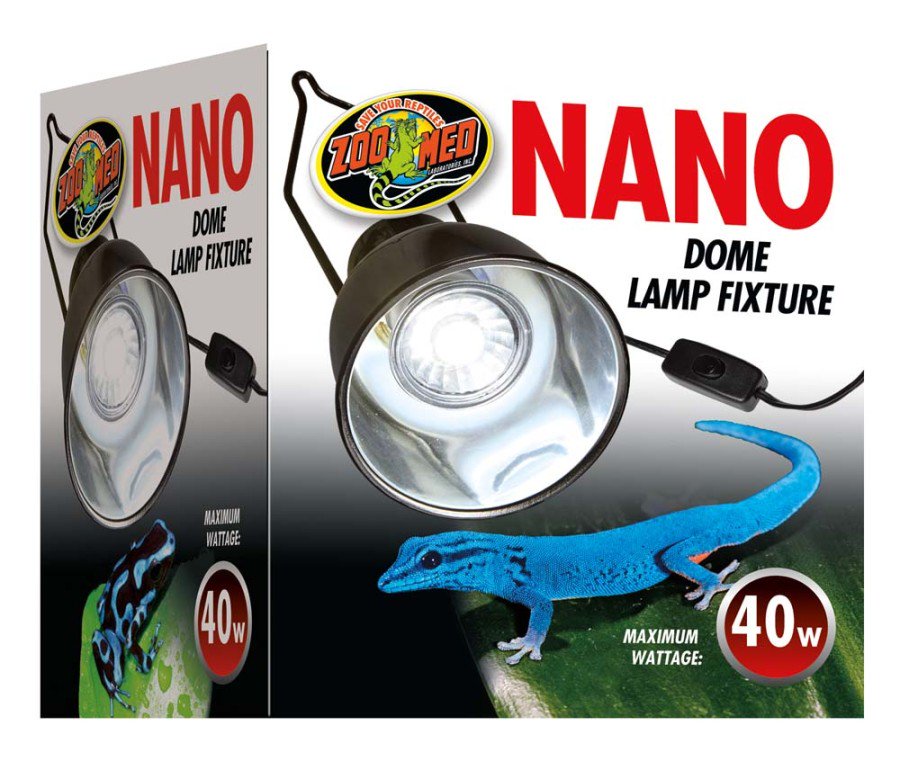Zoo Med Nano Dome Reptile Lamp Fixture Black 40W