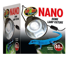 Zoo Med Nano Dome Reptile Lamp Fixture Black 40W