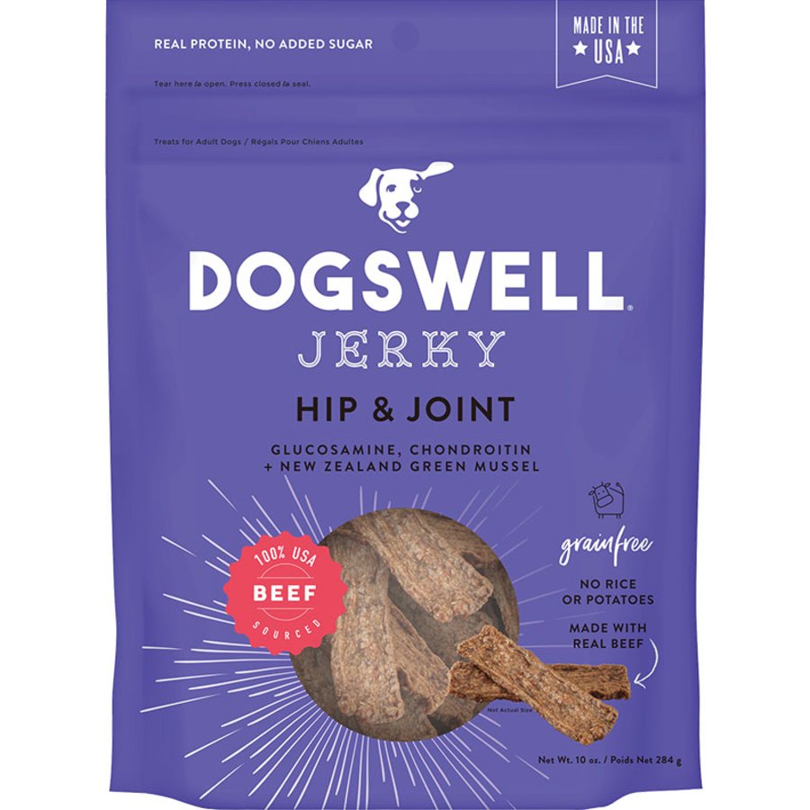Dogswell Hip & Joint Jerky Dog Treats Beef 10-oz