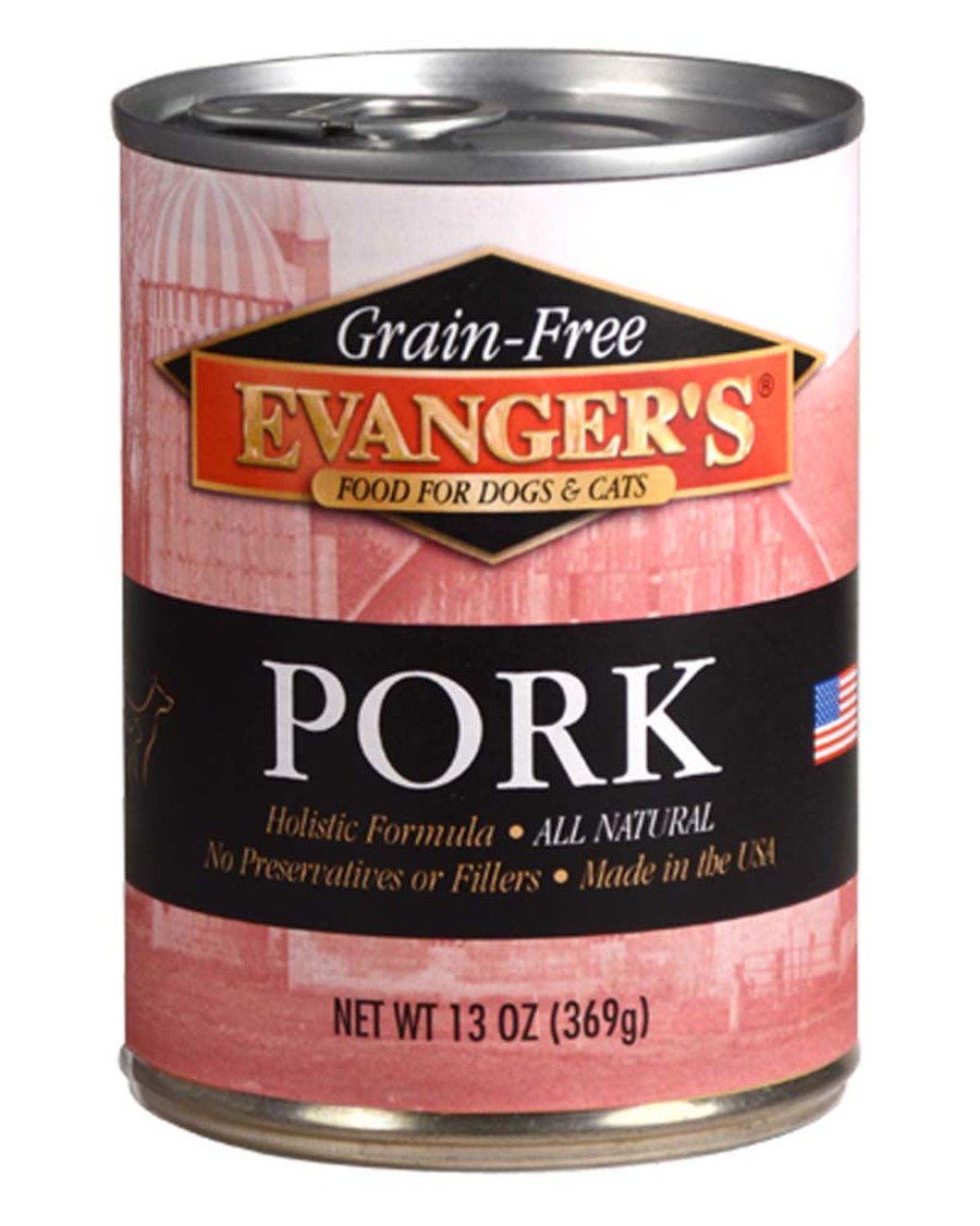 Evanger's Grain-Free Canned Dog & Cat Food Pork 12.5-oz, Kwik Pets