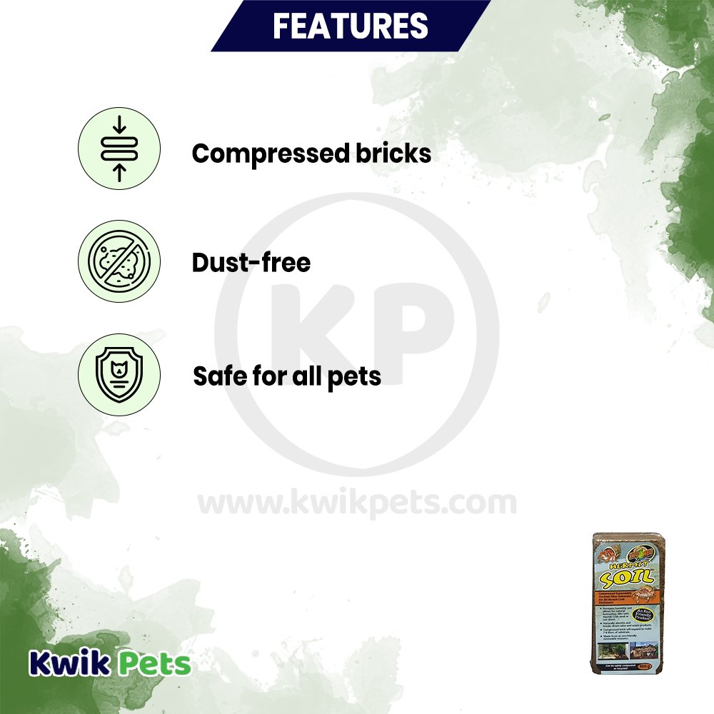 Zoo Med Hermit Soil Natural Coconut Fiber Substrate 650g, Kwik Pets