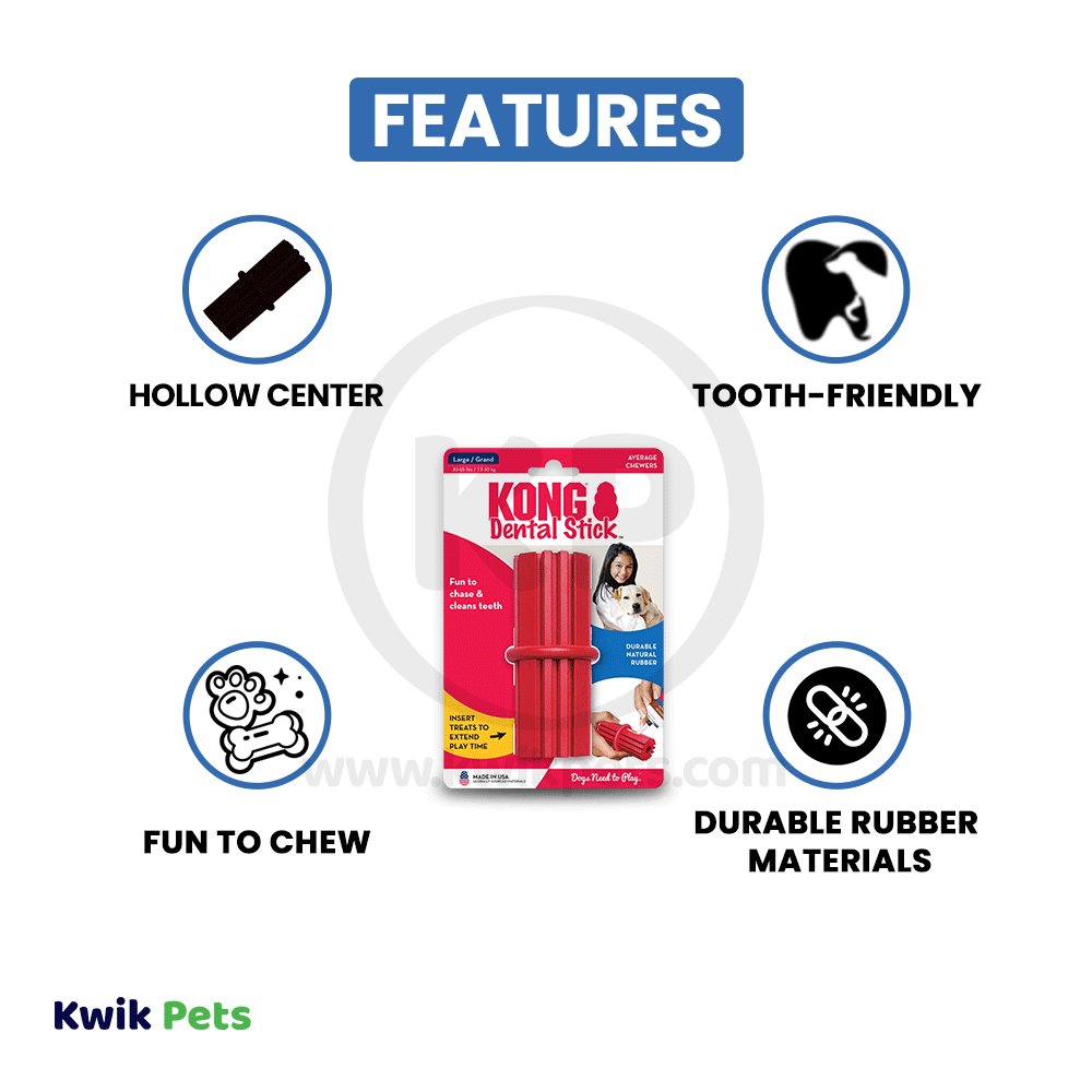 KONG Dental Stick Chew Toy, Large, KONG