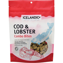 Icelandic+ Cod & Lobster Combo Bites Pure Fish Crunchy Dog Treats 3-oz