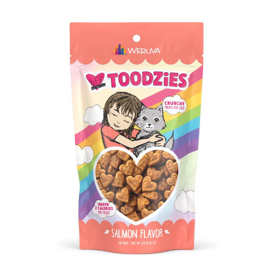 Weruva B.F.F. Toodzies Crunchy Salmon Cat Treats 2-oz, Kwik Pets