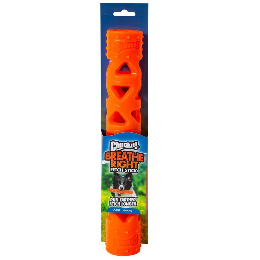 Chuckit! Breathe Right Fetch Stick Dog Toy Orange Large
