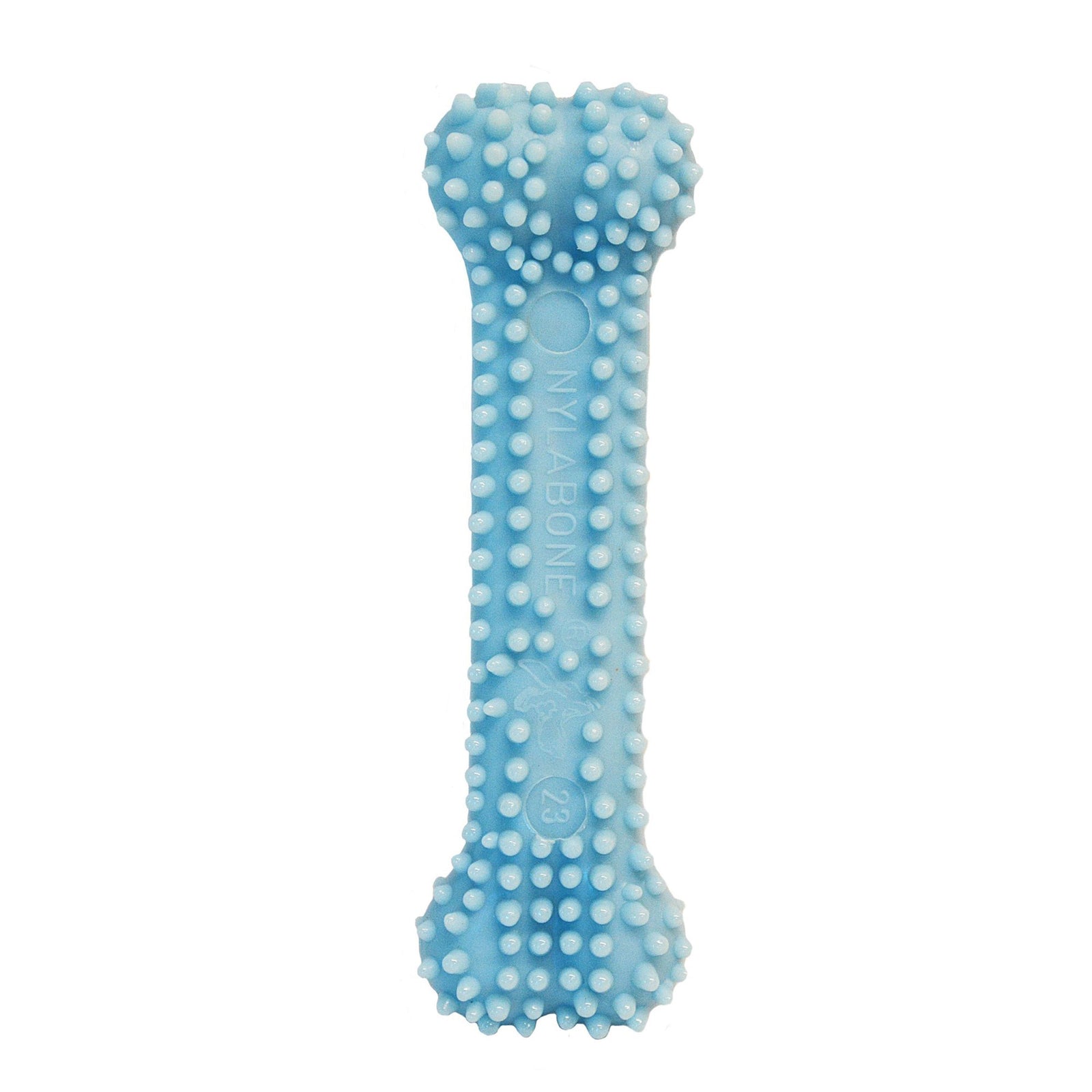 Real Image of Nylabone Puppy Teething & Soothing Flexible Chew Toy Chicken Flavor Blue XS/Petite - Up To 15 lbs