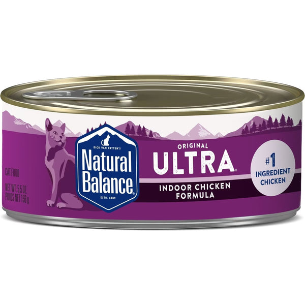 Natural Balance Original Ultra Indoor Canned Wet Cat Food Chicken 5.5-oz