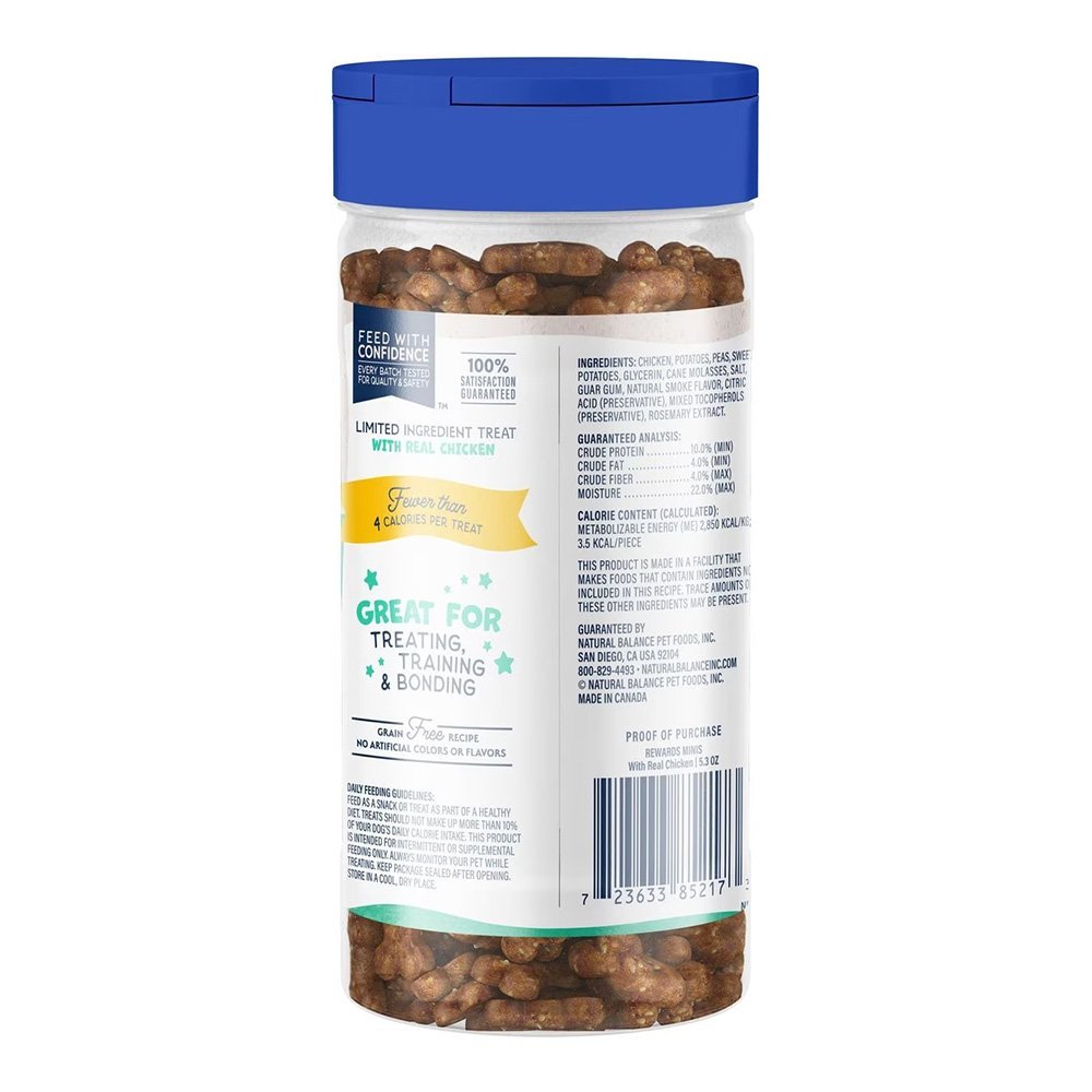 Image of Natural Balance Pet Foods Rewards Minis Soft & Meaty Dog Treats Chicken 5.3-oz