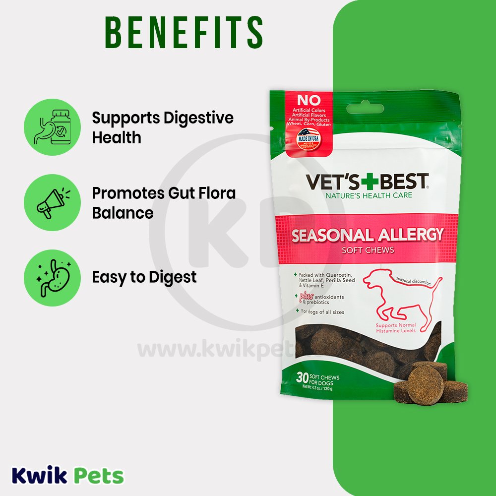 Vet's Best Seasonal Allergy Soft Chews 30 Chews, 4.2-oz, Vet's Best