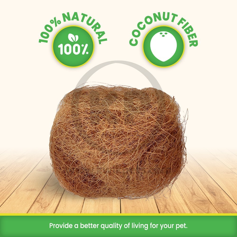 Features of Prevue Pet Products Coco Bedding for Birds & Small Animals Cocoa Brown 4 in X 3.5 in
