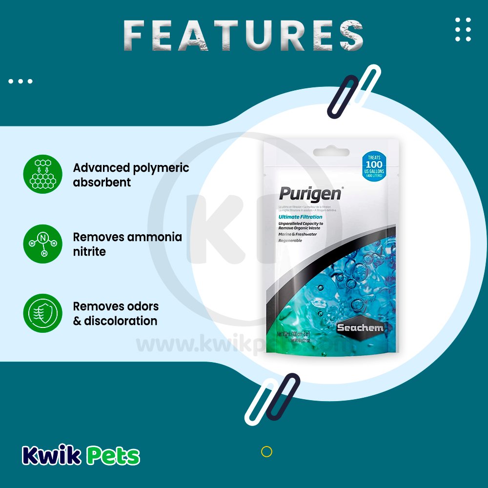 Seachem Purigen Organic Resin Filter 100 ml Features